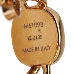 ルイ ヴィトン チェーン モチーフ IDピアス M61093 ゴールド シルバー メッキ メタル レディース LOUIS VUITTON 【中古】