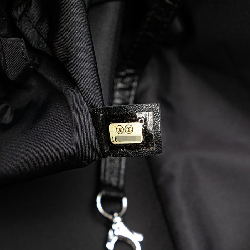 シャネル パリビアリッツトートPM トートバッグ ショルダーバッグ ブラック レザー コーティングキャンバス レディース CHANEL 【中古】