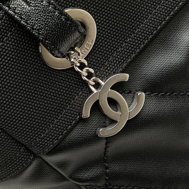 シャネル パリビアリッツトートPM トートバッグ ショルダーバッグ ブラック レザー コーティングキャンバス レディース CHANEL 【中古】