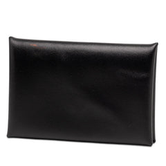 エルメス カルヴィ コインケース 小銭入れ ブラック ボックスカーフ レディース HERMES 【中古】