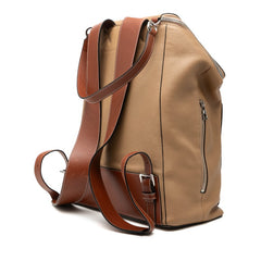 ロエベ ゴヤ ライオン ロゴ リュック バックパック ブラウン マルチカラー レザー レディース LOEWE 【中古】