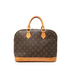 ルイ ヴィトン モノグラム アルマ ハンドバッグ M51130 ブラウン PVC レザー レディース LOUIS VUITTON 【中古】