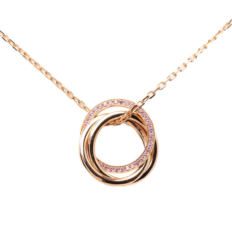 カルティエ トリニティ ペンダント ネックレス ピンクサファイヤ K18PG ピンクゴールド 750 レディース CARTIER 【中古】