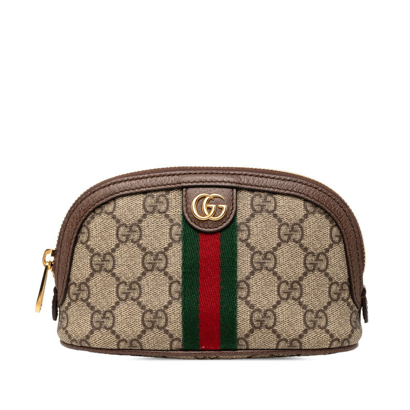 グッチ オフィディア GGスプリーム ポーチ 小物入れ 625550 ベージュ マルチカラー PVC レザー レディース GUCCI 【中古】