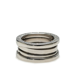 ブルガリ ビーゼロワン 2バンド リング 指輪 #48 K18WG ホワイトゴールド レディース BVLGARI 【中古】