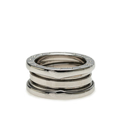 ブルガリ ビーゼロワン 2バンド リング 指輪 #48 K18WG ホワイトゴールド レディース BVLGARI 【中古】