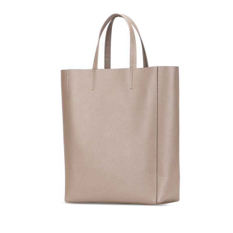 セリーヌ バーティカル カバ スモール トートバッグ ショルダーバッグ 2WAY 176183 ベージュ レザー レディース CELINE 【中古】