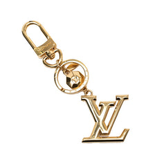 ルイ ヴィトン ポルトクレ LVファセット ロゴ キーリング キーホルダー M65216 ゴールド メッキ レディース LOUIS VUITTON 【中古】