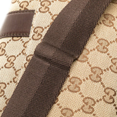 グッチ GGキャンバス ボディバッグ ウエストバッグ 145851 ベージュ ブラウン キャンバス レザー レディース GUCCI 【中古】