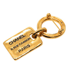 シャネル 31 RUE CAMBON プレート ブローチ ゴールド メッキ レディース CHANEL 【中古】
