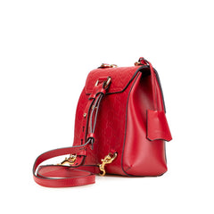 グッチ グッチシマ パドロック リュック バックパック 498194 レッド レザー レディース GUCCI 【中古】