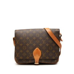 ルイ ヴィトン モノグラム カルトシエールGM 斜め掛け ショルダーバッグ M51252 ブラウン PVC レザー レディース LOUIS VUITTON 【中古】
