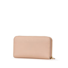 プラダ ラウンドファスナー 長財布 ベージュ ピンク サフィアーノ レザー レディース PRADA 【中古】