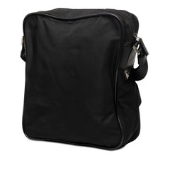 プラダ 三角ロゴプレート 斜め掛け ショルダーバッグ V160 ブラック ナイロン レディース PRADA 【中古】