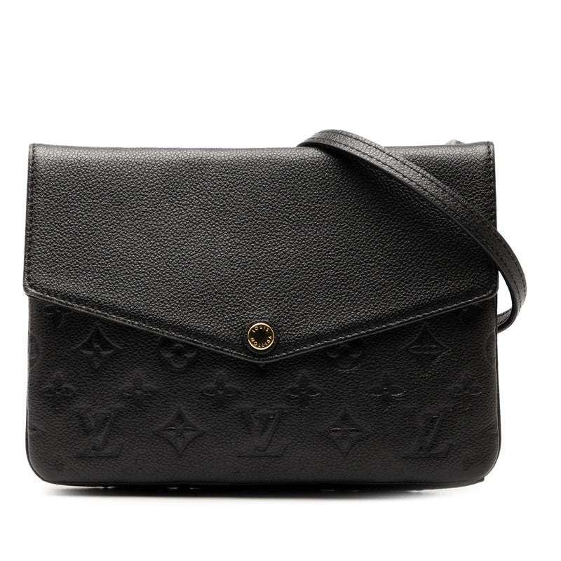 ルイ ヴィトン モノグラム アンプラント トワイス ショルダーバッグ M50258 ブラック レザー レディース LOUIS VUITTON 【中古】