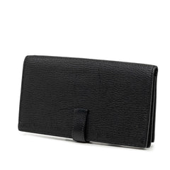 エルメス ベアンスフレ 長財布 □P刻印 2012 ノワール シルバー金具 シェーブル レディース HERMES 【中古】