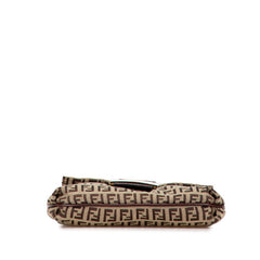 フェンディ ズッキーノ 斜め掛け ショルダーバッグ 8BT075 ブラウン キャンバス レザー レディース FENDI 【中古】