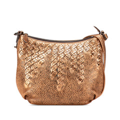 ボッテガヴェネタ イントレチャート ショルダーバッグ ブラウン レザー レディース BOTTEGAVENETA 【中古】