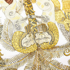 エルメス カレ90 Les Légendes de l'Arbre 木の伝説 スカーフ グリーン系 シルク レディース HERMES 中古