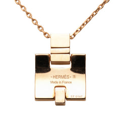 エルメス アイリーン ペンダントネックレス ゴールド ブラック メッキ レディース HERMES 【中古】