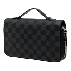 ルイ ヴィトン ダミエ コバルト ジッピー XL 長財布 N41590 ブラック ネイビー PVC レザー メンズ LOUIS VUITTON 中古