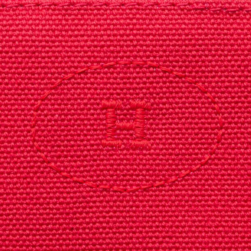 エルメス ボリードポーチ20 ポーチ ハイビスカス ピンク コットン レディース HERMES 【中古】
