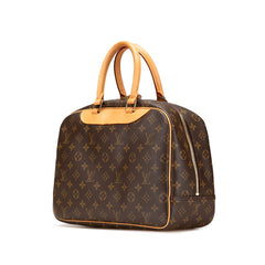 ルイ ヴィトン モノグラム ドーヴィル ハンドバッグ M47270 ブラウン PVC レザー レディース LOUIS VUITTON 【中古】