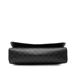 グッチ GGスプリーム クーリエ 斜め掛け ショルダーバッグ 474138 ブラック グレー PVC レザー レディース GUCCI 中古