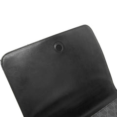 グッチ GGスプリーム クーリエ 斜め掛け ショルダーバッグ 474138 ブラック グレー PVC レザー レディース GUCCI 中古
