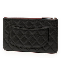 シャネル マトラッセ クラッチバッグ ブラック ワインレッド キャビアスキン レディース CHANEL 【中古】