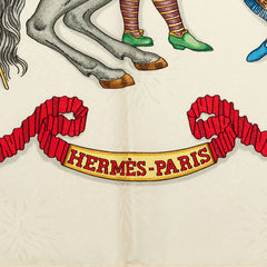 エルメス カレ90 LES FETES DU ROI SOLEIL 太陽王の祝典 スカーフ 大判スカーフ ホワイト系 マルチカラー シルク レディース HERMES 中古
