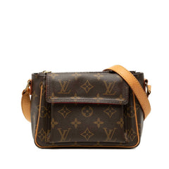 ルイ ヴィトン モノグラム ヴィバ シテPM 斜めかけ ショルダーバッグ M51165 ブラウン PVC レザー レディース LOUIS VUITTON 中古