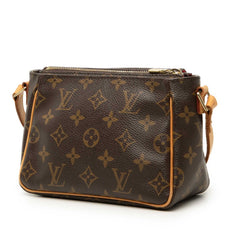 ルイ ヴィトン モノグラム ヴィバ シテPM 斜めかけ ショルダーバッグ M51165 ブラウン PVC レザー レディース LOUIS VUITTON 中古