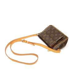 ルイ ヴィトン モノグラム ヴィバ シテPM 斜めかけ ショルダーバッグ M51165 ブラウン PVC レザー レディース LOUIS VUITTON 中古