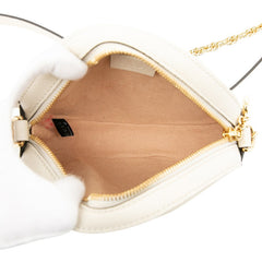 グッチ オフィディア 斜め掛け チェーン ショルダーバッグ 550618 ホワイト レザー レディース GUCCI 【中古】