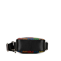 グッチ GGサイケデリック 斜め掛け ショルダーバッグ 598103 ブラック マルチカラー PVC レザー レディース GUCCI 【中古】