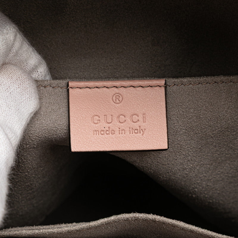 グッチ GGマーモント リュック バックパック 476671 ピンク レザー レディース GUCCI 【中古】