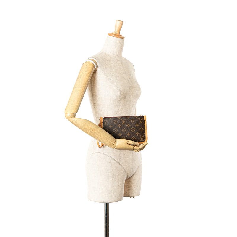 ルイ ヴィトン モノグラム キャリーオールNMPM 付属品ポーチ ポーチ M46203 ブラウン PVC レザー レディース LOUIS VUITTON 【中古】