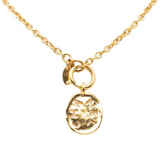 シャネル ロゴ ネックレス ゴールド メッキ レディース CHANEL 【中古】