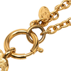 シャネル ロゴ ネックレス ゴールド メッキ レディース CHANEL 【中古】