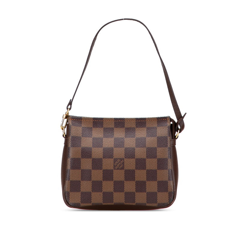ルイ ヴィトン ダミエ トゥルース メイクアップ ミニハンドバッグ ポーチ N51982 ブラウン PVC レザー レディース LOUIS VUITTON 【中古】