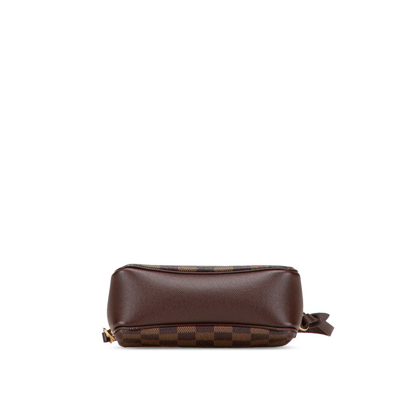 ルイ ヴィトン ダミエ トゥルース メイクアップ ミニハンドバッグ ポーチ N51982 ブラウン PVC レザー レディース LOUIS VUITTON 【中古】