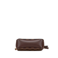 ルイ ヴィトン ダミエ トゥルース メイクアップ ミニハンドバッグ ポーチ N51982 ブラウン PVC レザー レディース LOUIS VUITTON 【中古】