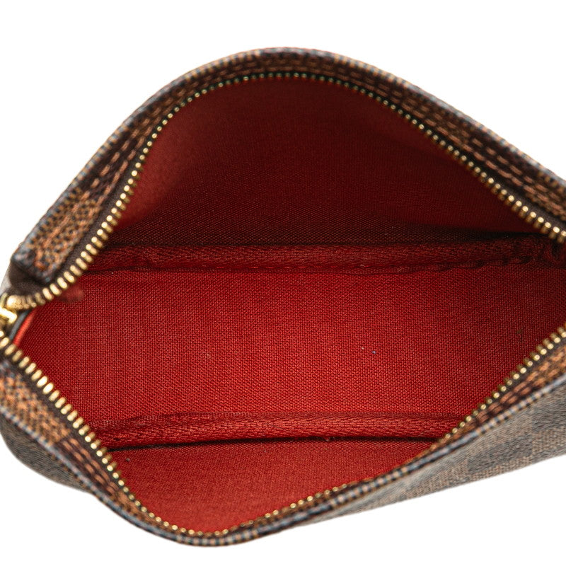 ルイ ヴィトン ダミエ トゥルース メイクアップ ミニハンドバッグ ポーチ N51982 ブラウン PVC レザー レディース LOUIS VUITTON 【中古】