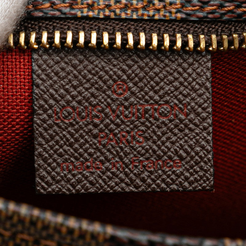 ルイ ヴィトン ダミエ トゥルース メイクアップ ミニハンドバッグ ポーチ N51982 ブラウン PVC レザー レディース LOUIS VUITTON 【中古】