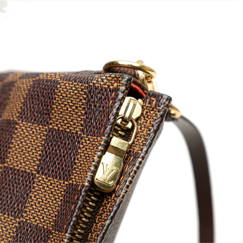 ルイ ヴィトン ダミエ トゥルース メイクアップ ミニハンドバッグ ポーチ N51982 ブラウン PVC レザー レディース LOUIS VUITTON 【中古】