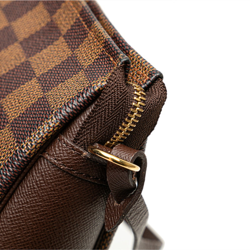 ルイ ヴィトン ダミエ トゥルース メイクアップ ミニハンドバッグ ポーチ N51982 ブラウン PVC レザー レディース LOUIS VUITTON 【中古】