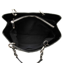 シャネル マトラッセ ココマーク チェーン トートバッグ ハンドバッグ ブラック パテントレザー レディース CHANEL 中古