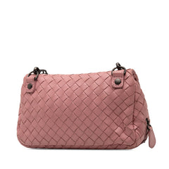 ボッテガヴェネタ イントレチャート チェーン ショルダーバッグ ピンク レザー レディース BOTTEGAVENETA 【中古】