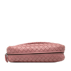 ボッテガヴェネタ イントレチャート チェーン ショルダーバッグ ピンク レザー レディース BOTTEGAVENETA 【中古】